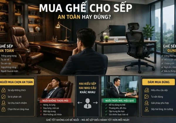 Mua ghế cho sếp, chọn an toàn hay chọn đúng