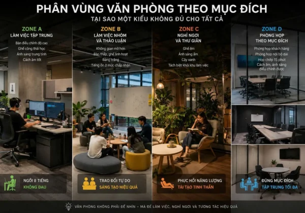 Phân vùng văn phòng theo mục đích