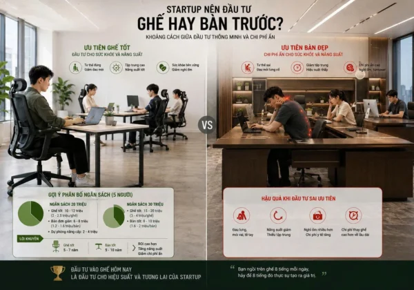 Startup nên đầu tư ghế hay bàn trước