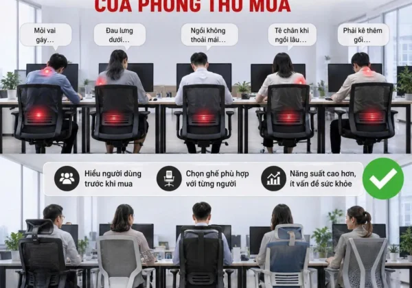 Chọn ghế văn phòng đồng loạt - Sai lầm phổ biến của phòng thu mua
