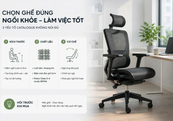 Ghế văn phòng - 3 thứ catalogue không bao giờ nói đủ