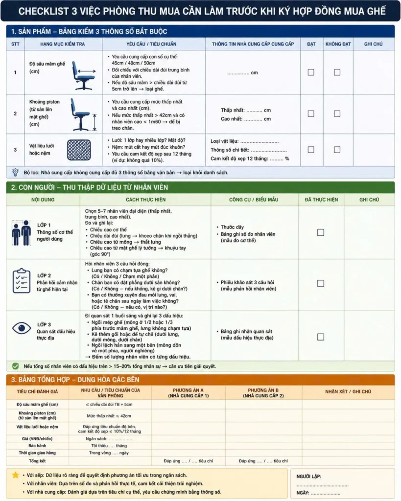 Ba việc phòng thu mua làm trước khi kí hợp đồng