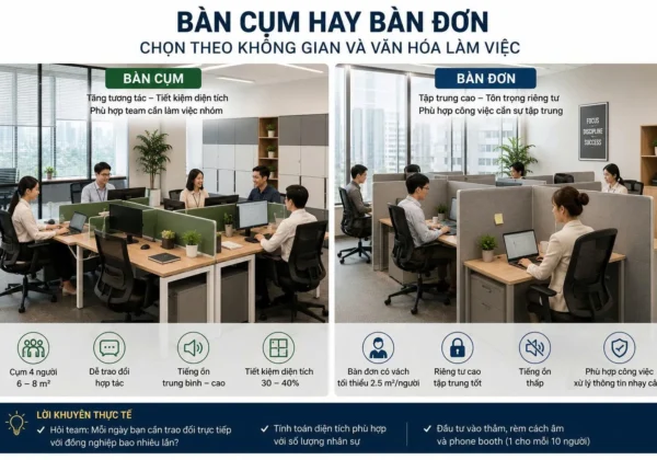 Bàn cụm hay bàn đơn