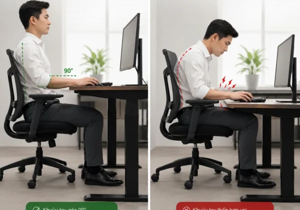 Bàn thấp hơn tầm tay