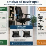 Chọn ghế văn phòng cho đội ngũ nhiều chiều cao