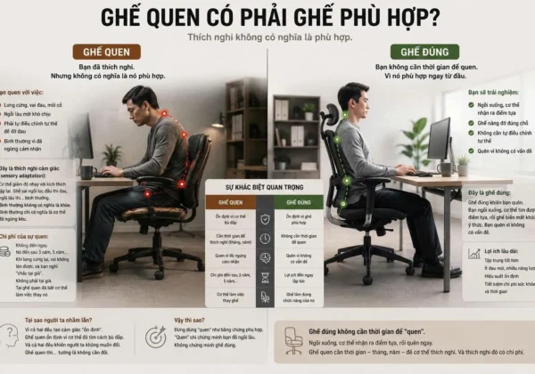 Ghế quen có phải ghế phù hợp