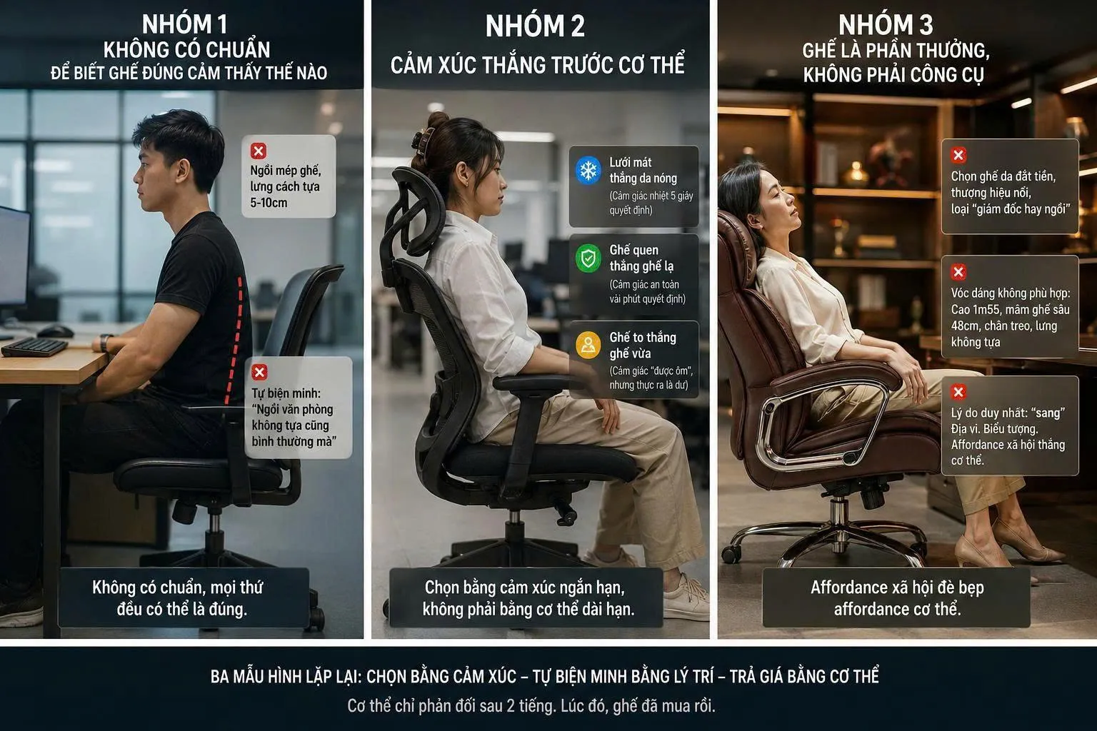 Khi được chọn người ta vẫn chọn sai ghế