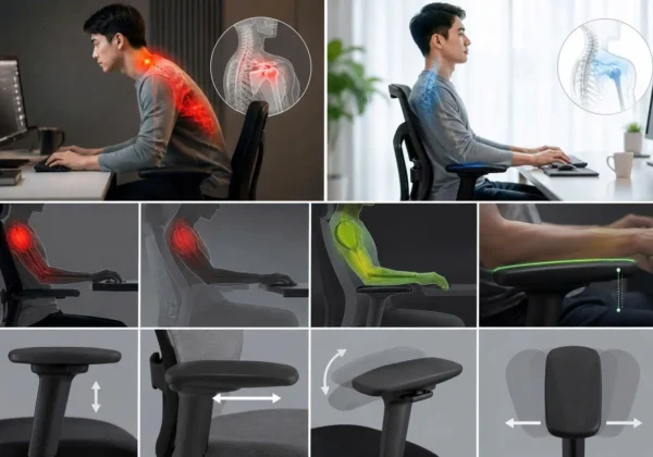 Tay ghế văn phòng không dùng để tựa tay
