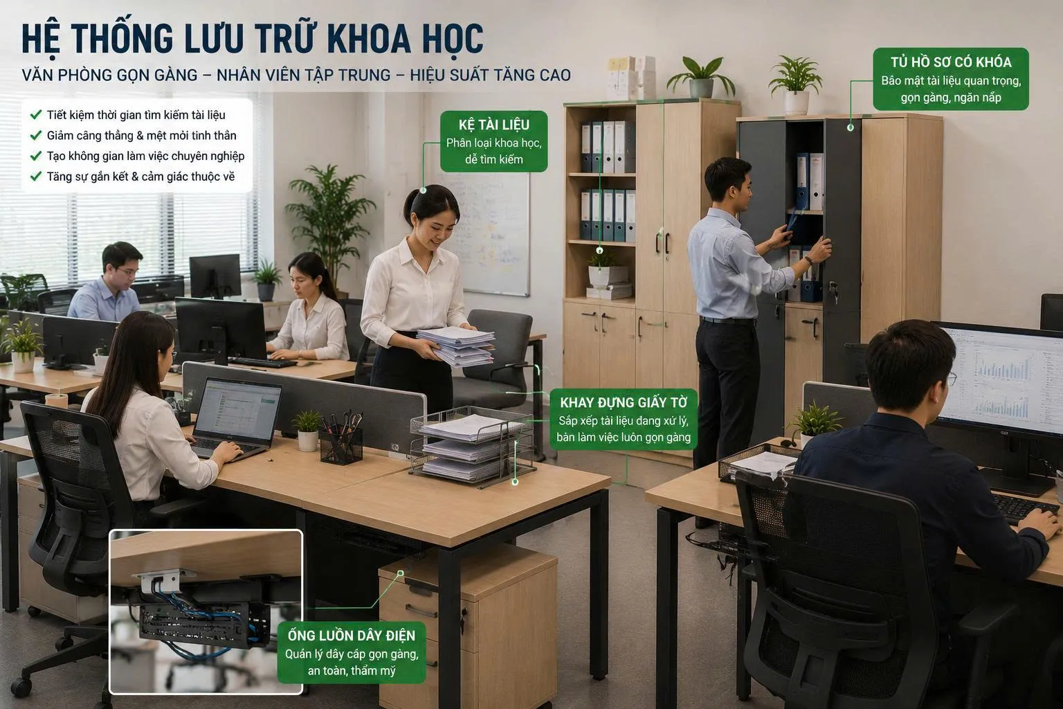 Văn phòng lộn xộn ảnh hưởng đến nhân viên