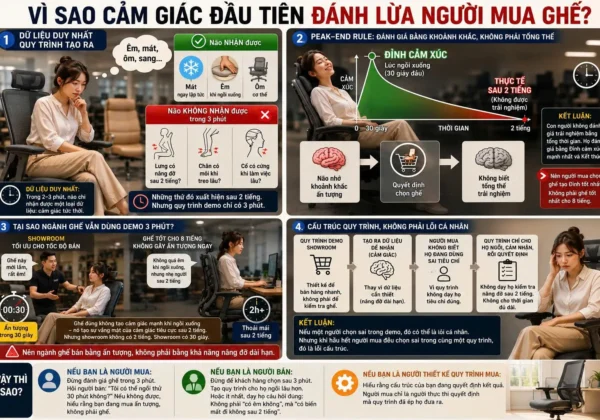 Cảm giác đầu tiên đánh lừa người mua ghế