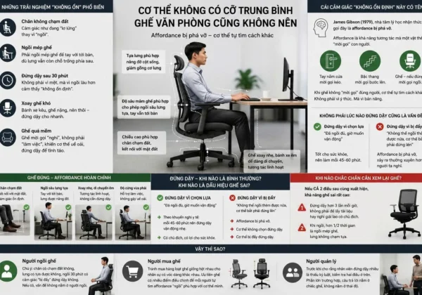 Vì sao ngồi ghế văn phòng không thoải mái
