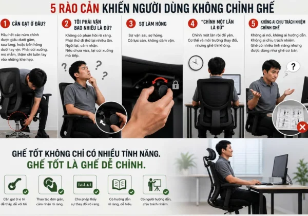 Vì sao người dùng không chỉnh ghế